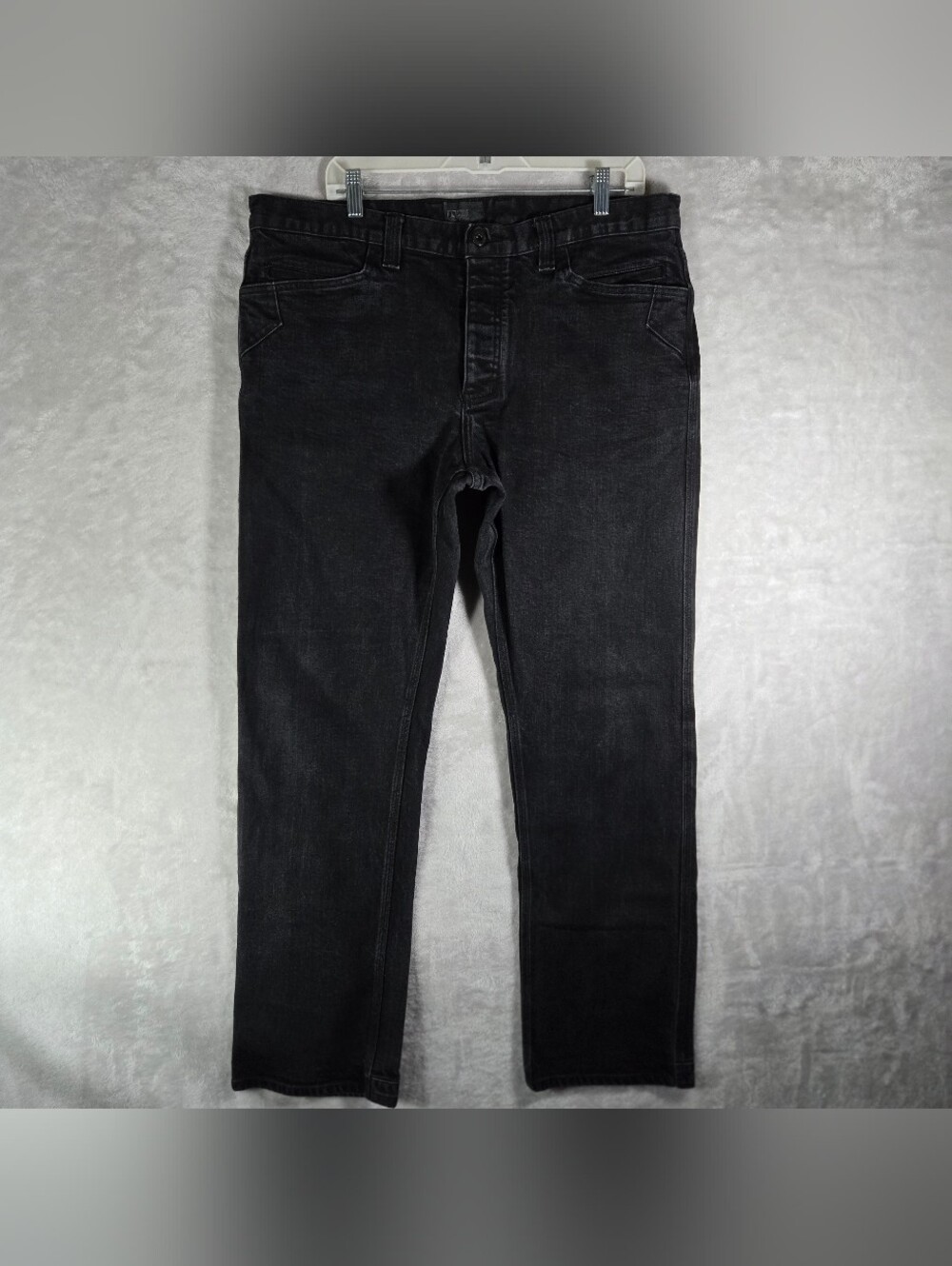 Triple Aught Design Denim Jeans Mens Size 38x32 Tapered Fit Black Button Fly